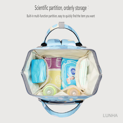 Juelike - Waterproof Diaper Backpack - White