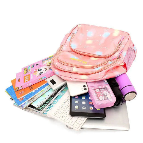 Sijiangyu - School Bag - Multi-Color - Hearts & Stars
