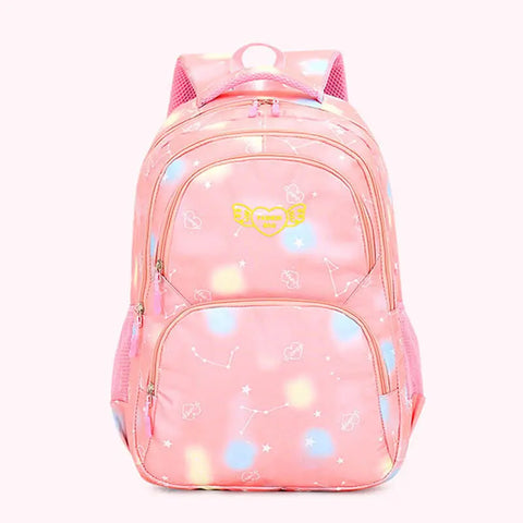 Sijiangyu - School Bag - Multi-Color - Hearts & Stars