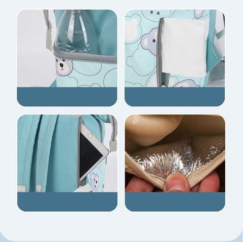 Yua - Waterproof Diaper Backpack - Bears