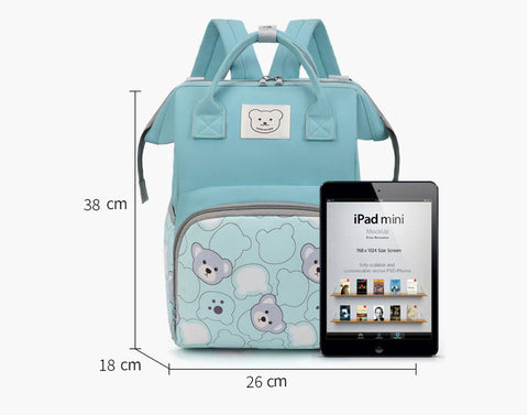 Yua - Waterproof Diaper Backpack - Bears