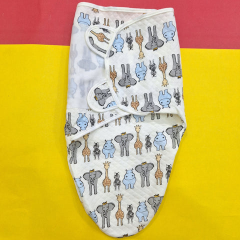 Hudson Baby - Quilted Swaddle Wrap - Animals