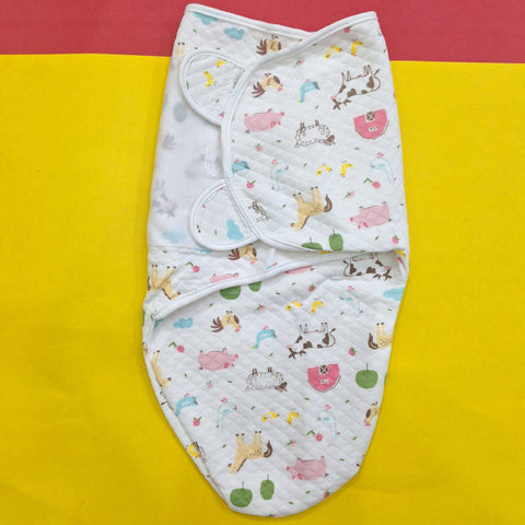 Hudson Baby - Quilted Swaddle Wrap - Village