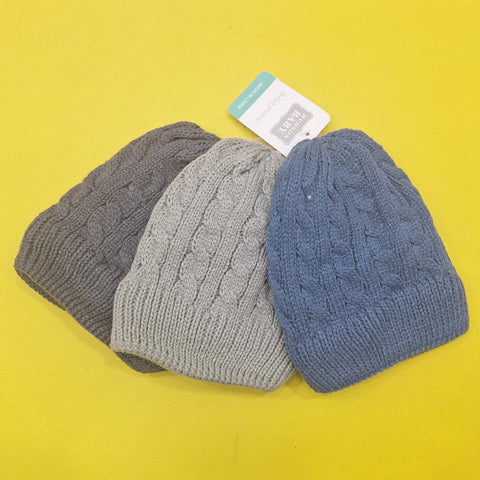 Hudson Baby - Pack of 3 Caps - Grey Blue Dark Grey