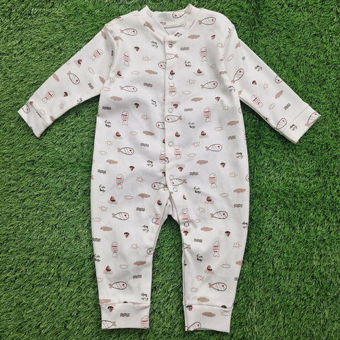 TBS - Pack of 2 Sleep Suits - Vol 02-25 - Brown & Fish