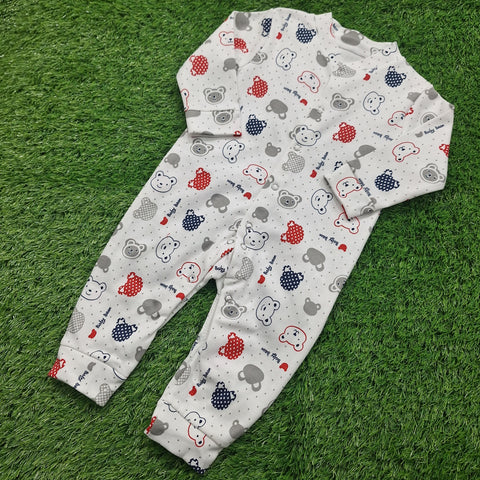 TBS - Pack of 2 Sleep Suits - Vol 02-25 - Grey & Bear