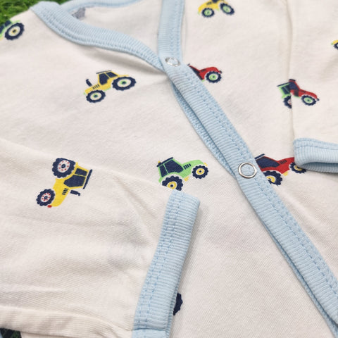 Montaly's - Pack of 2 Rompers - Blue & Tractor