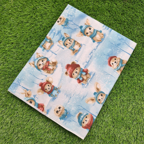 Diaper Changing Mat - White - Snow Characters
