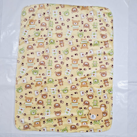 For Baby - Fur Blanket - Yellow - Bear