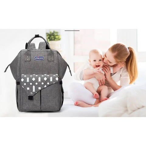 Chicoo - Waterproof Diaper Backpack - Grey