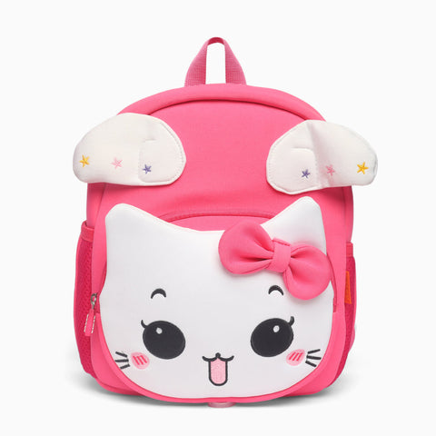 School Bag - Dark Pink - Cat - DW07