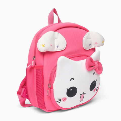 School Bag - Dark Pink - Cat - DW07