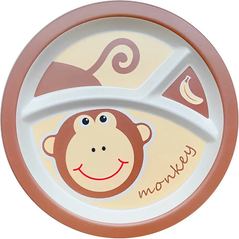 5 Pieces Bamboo Fiber Feeding Set - Monkey - Box