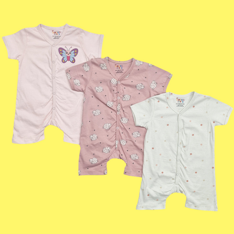 TBS_BRL - Pack of 3 - Short Leg Rompers - Wonder
