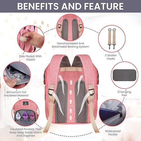 Itacia - 4 In 1 - Multi-Purpose - Waterproof Bed & Bag - Pink