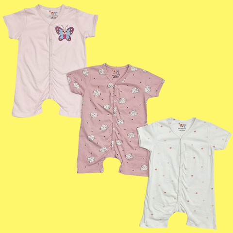 TBS_BRL - Pack of 3 - Short Leg Rompers - Wonder
