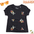 Floral - Cropped T-Shirt - Floral - Black