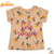 Floral - Cropped T-Shirt - Pineapple - Peach