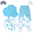 TBS - Pack of 2 - Night Suits - Blue & Clouds