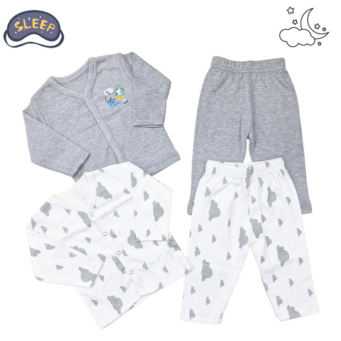 TBS - Pack of 2 - Night Suits - Grey & Clouds