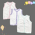 Happy - Pack of 3 - Sleeveless Front Open Vests - Purple Pink Green