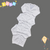 Pack of 3 - Front Open Vests - White
