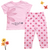 2 Pieces - Cropped Shirt & Trouser Set - Pink