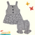 New Sweet - Frock - Circles & Flowers - Grey