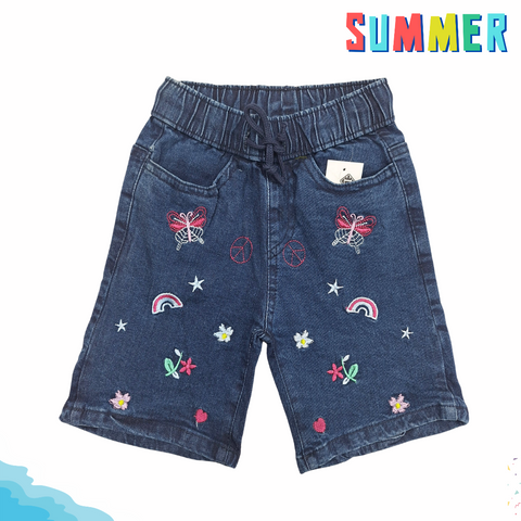 Basic Shorts - Denim - Navy Blue - Girl