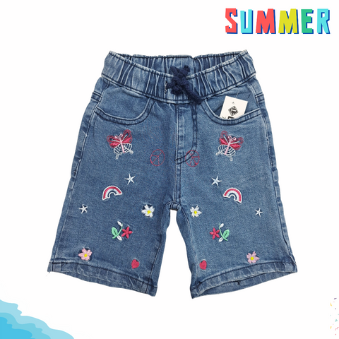 Basic Shorts - Denim - Blue - Girl