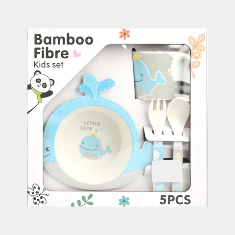 5 Pieces Bamboo Fiber Feeding Set - Little Cute Fish - Box