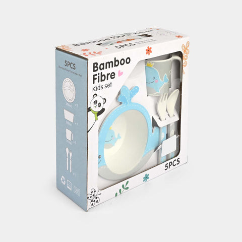 5 Pieces Bamboo Fiber Feeding Set - Little Cute Fish - Box