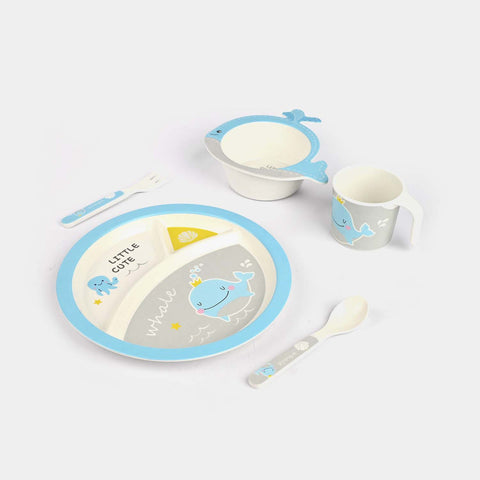 5 Pieces Bamboo Fiber Feeding Set - Little Cute Fish - Box