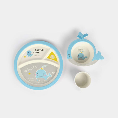 5 Pieces Bamboo Fiber Feeding Set - Little Cute Fish - Box