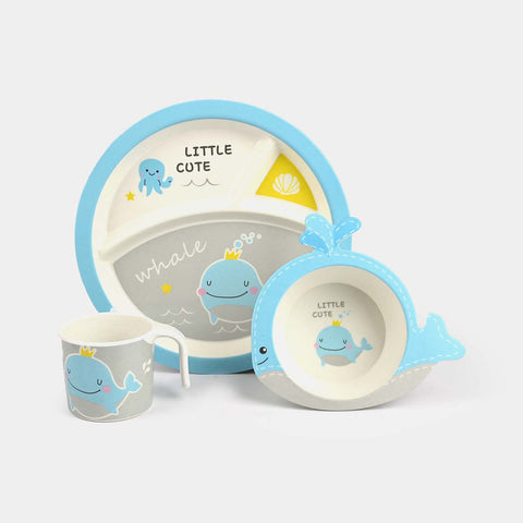 5 Pieces Bamboo Fiber Feeding Set - Little Cute Fish - Box