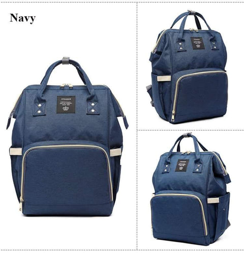 Street Six - Waterproof Diaper Backpack - Navy Blue