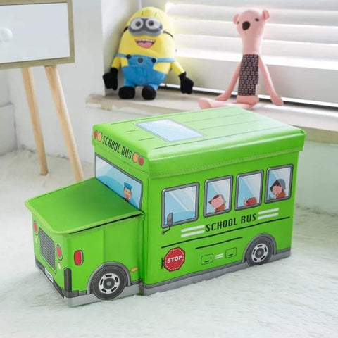 School Bus - Toy Box - Green