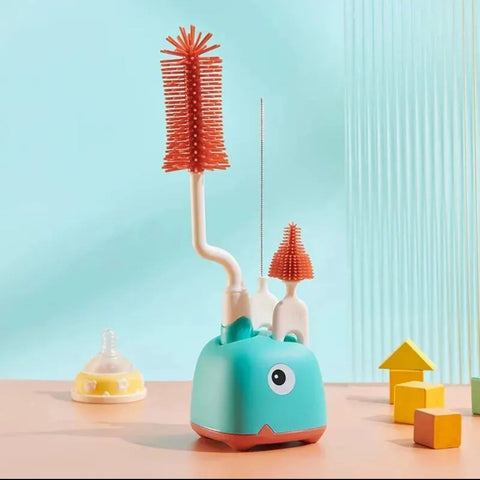 Capso - 3 Pieces - Rotating Bottle Cleaning Brush Set