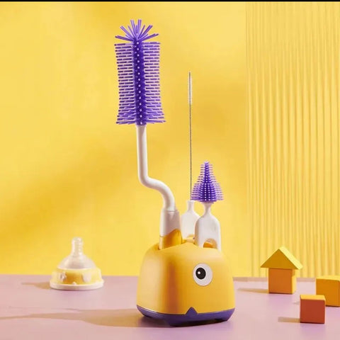 Capso - 3 Pieces - Rotating Bottle Cleaning Brush Set