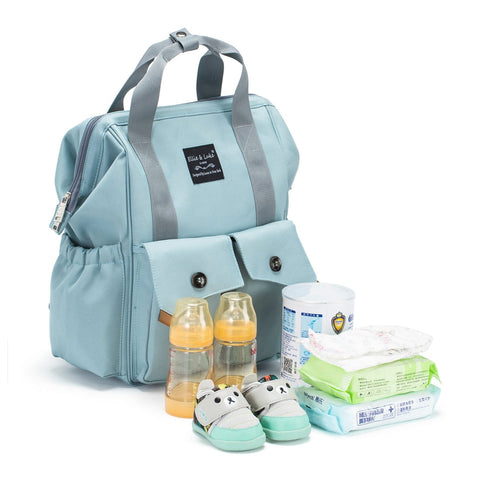 Ellie & Luke - Waterproof Diaper Backpack - Green