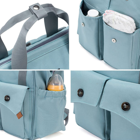Ellie & Luke - Waterproof Diaper Backpack - Green