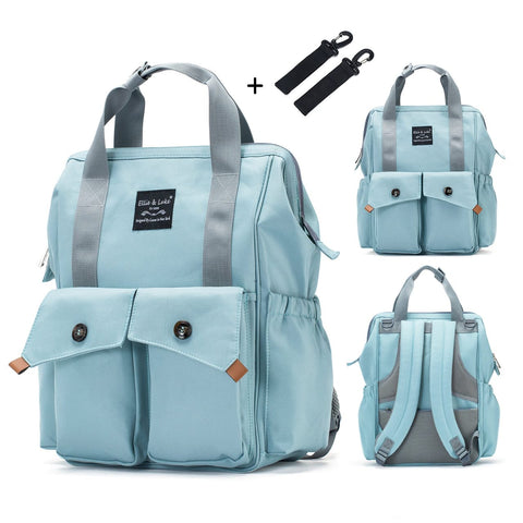 Ellie & Luke - Waterproof Diaper Backpack - Green