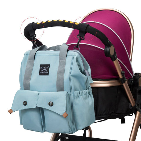 Ellie & Luke - Waterproof Diaper Backpack - Green