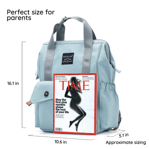 Ellie & Luke - Waterproof Diaper Backpack - Green