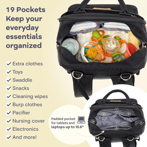 Chytsmx - Diaper Backpack - Black
