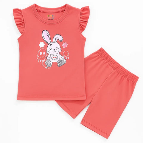 TBS_BRL - T-Shirt & Shorts - Pink - Happy Cat