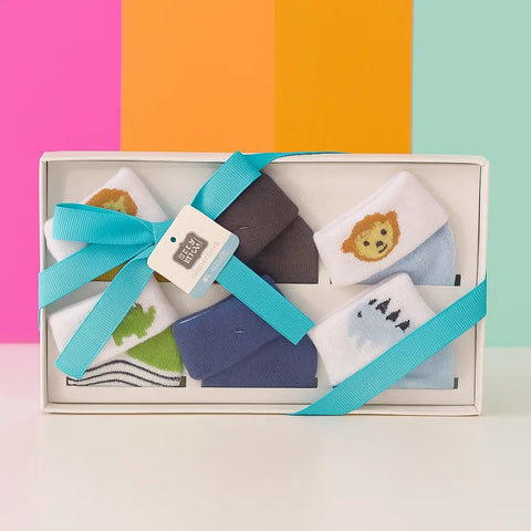 Hudson - Pair of 6 Socks - Boys - (0-9 Months)