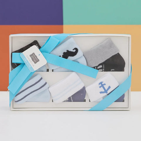 Hudson - Pair of 6 Socks - Boys - (0-9 Months)