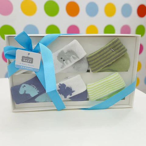 Hudson - Pair of 6 Socks - Boys - (0-9 Months)