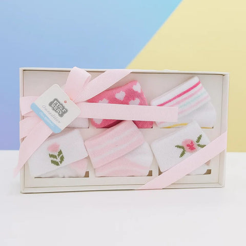 Hudson - Pair of 6 Socks - Girls - (0-9 Months)